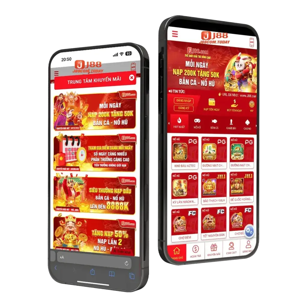 Giao diện ứng dụng di động qq888 trên điện thoại